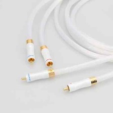 pair 1.5Meter 5N OCC Silver Plated Analog Cable Audio Interconnect Cable,