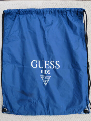 Guess Kids Navy Blue Drawstring Gym Sack Tote Bag