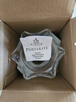 PartyLite - Clear Sundae Pillar Holder - New In Box - P7626 - Make an Offer 