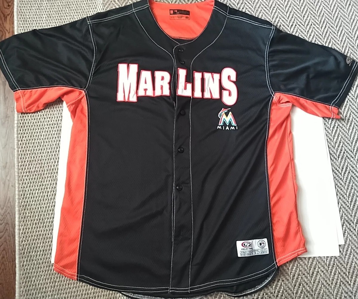 Miami Marlins MLB Baseball JERSEY Mens Size XL Orange Black TRUE