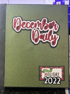 Stamping Up December Daily Christmas Chipboard Scrapbook Book Album Echo Park