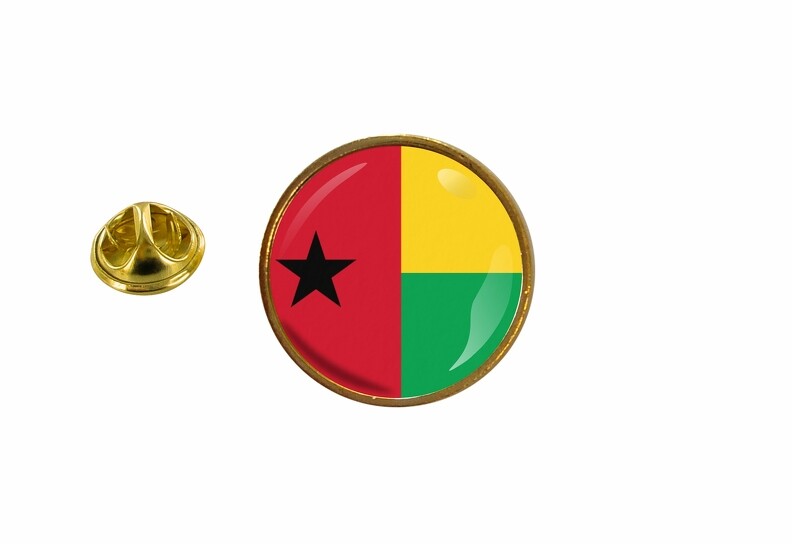 Pin's Drapeau Guinée-Bissau Rond En Métal - Fabrication Française