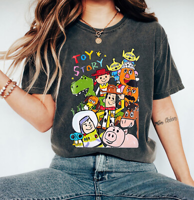 Disney Toy Story Retro Characters Drawing Shirt Unisex Adult Kid