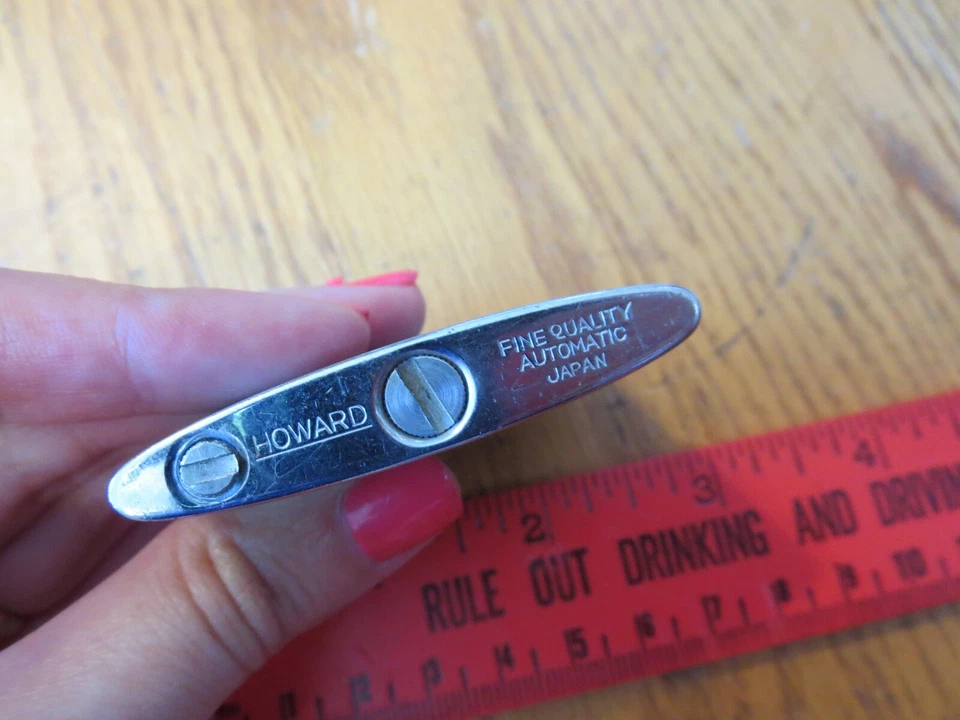 Publicidad vintage Howard Lighter County National Bank Japón esmaltado Foto 4 de 4