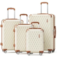  Luggage Sets 4 Piece Hard Shell Carry on Suitcase with Spinner Wheels and TSA 