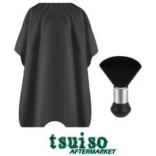 Full Coverage Hair Cutting Cape with Included Neck Duster for Barbers Home