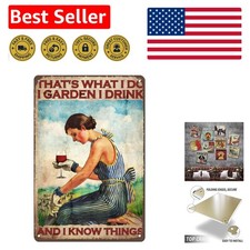 Vintage Wall Decor Funny Garden and Wine Lady That's What I Do I Garden I Dri...