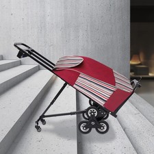 460lbs Black Stair Climbing Cart Trolley Stair Climber Hand Truck 29-45in Height