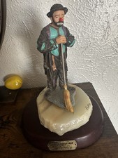 Hurdy-Gurdy Man Limited Edition Painted Stone Resin Figurine signed 125/950