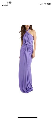 NWT Cinq À Sept Kaily Gown Women's  Plum Burst 0