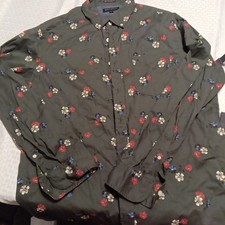 Banana Republic Men's Long Sleeve Dress Shirt Untucked Fit, Button-Down Xl