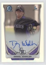 2014 Bowman Chrome Prospect Refractor 408/500 Danny Winkler Daniel Auto 0i1i