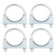 4Pcs Muffler U-Bolt Clamps for 65mm 2-1/2" Dia U-shaped Exhaust Pipe Clamp
