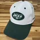 Reebok New York Jets NFL Adjustable Hat White Green Cap OSFM Embroidered Logos
