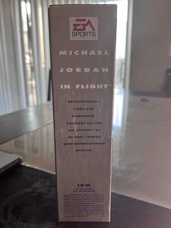 Michael Jordan In Flight 1992 EA Sports IBM (2) 3.5" disks Complete PC Big Box - Image 3 of 4