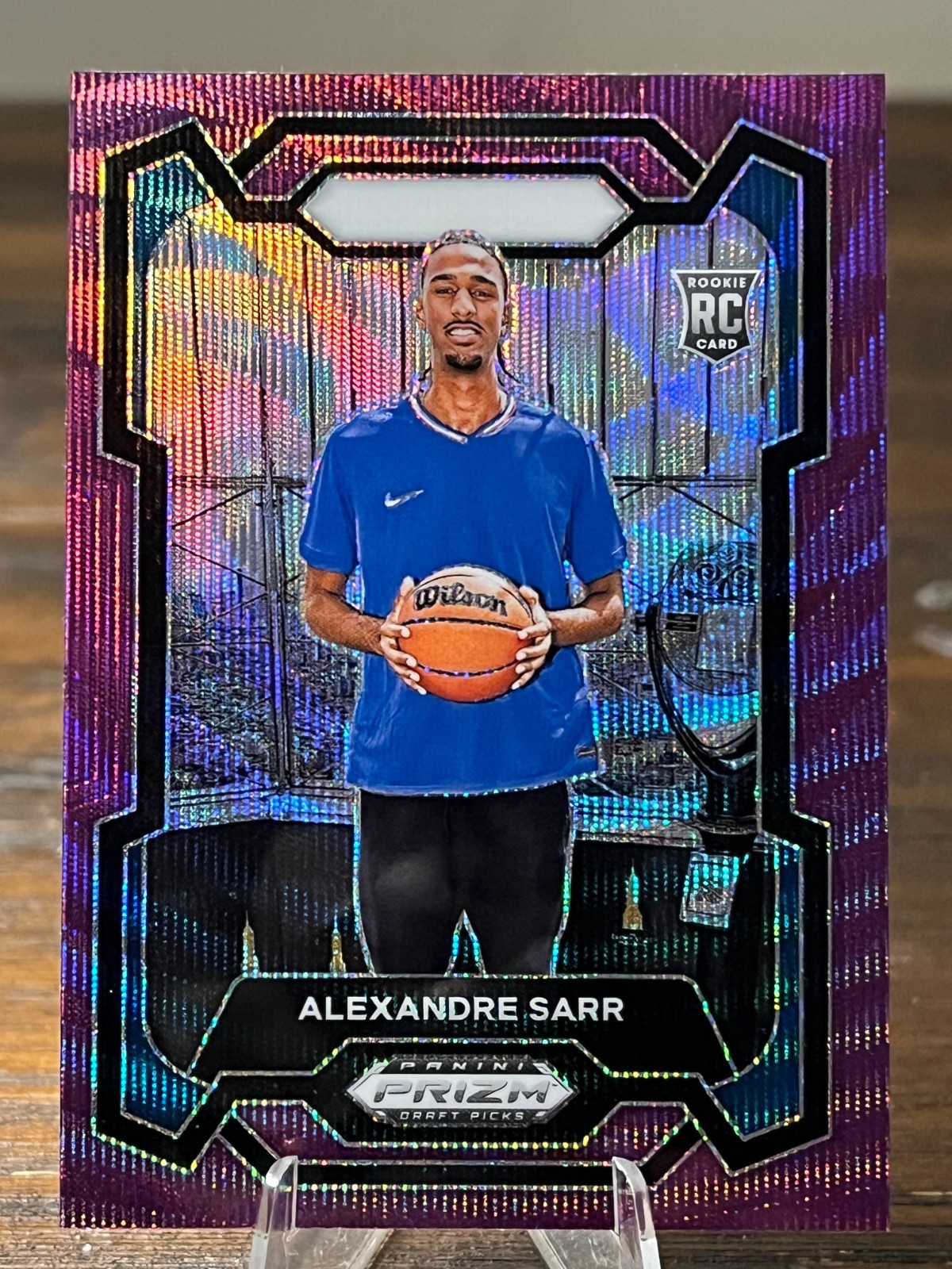 2024 Panini Prizm Draft Picks #52 Alexandre Sarr Purple Wave Prizm [RC]