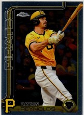 2025 Topps Chrome Baseball Bryan Reynolds No. 9 Pittsburgh Pirates