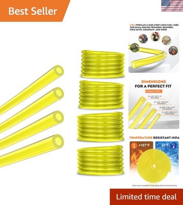 Durable PVC Fuel Hose Kit - 4 Sizes, 4 ft. Each for Lawn & Garden Equipment