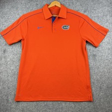 Florida Gators Polo Shirt Mens Medium NCAA Football Nike Dri-FIT Performance