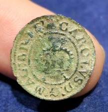 1625-1649 CHARLES I Maltravers Type 2 Farthing S.3198 BMC 235 Fine Bell Mintmark