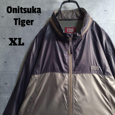 Onitsuka Tiger Sportjacke Nylon Bicolor Größe XL Herren aus Japan