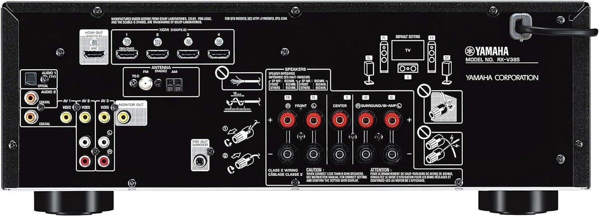 Yamaha RX-V385 AVレシーバー Yamaha RX-V385 5.1-Channel 4K Ultra HD AV Receiver 27108956268| eBay