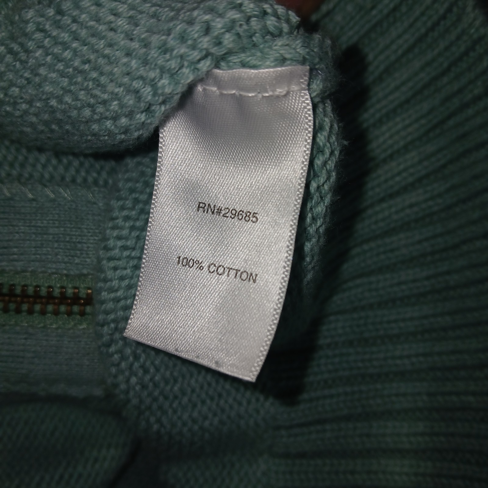 Pendleton Cotton Cable Knit Zip Front Sweater Ves… - image 3