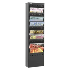 Safco Magazine Rack Black – 10 Pockets 4321BL