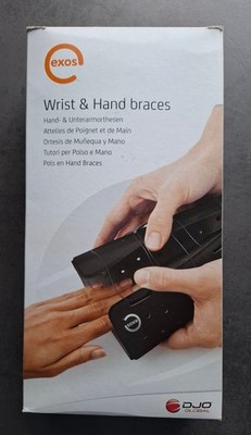 EXOS kurze Daumen-Hand- und Unterarmorthese Neu schwarz Größe S links