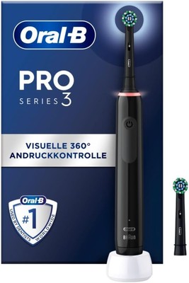 Oral-B Pro3 3000 Elektrische Zahnbürste 360° Andruckkontrolle CrossAction 2St