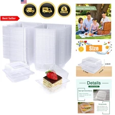 Food Storage Containers Clear Hinged Plastic Food To Go Clamshells 100pcs