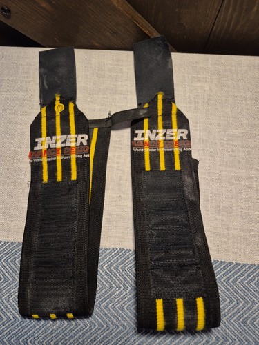 INZER Gripper Wrist Wraps (Pair) Powerlifting Weight Lifting Bench Press
