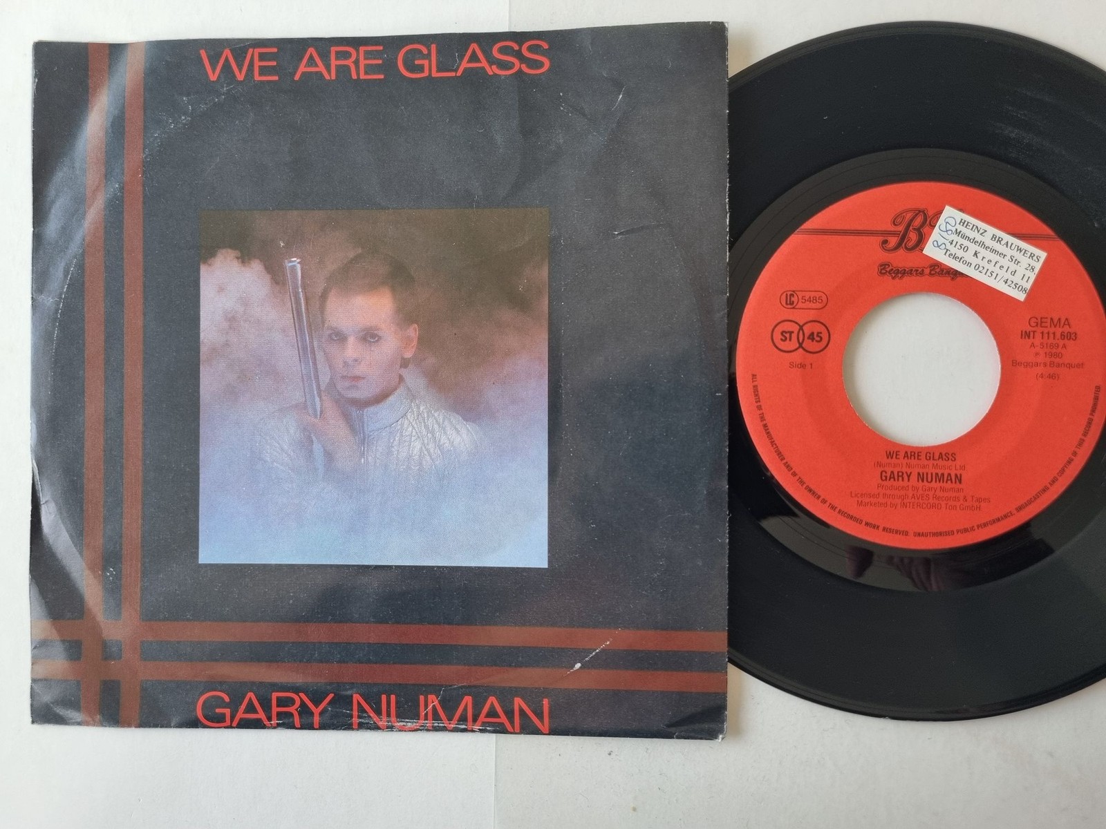 Gary Numan - We Are Glass 7'' Vinyl Germany
