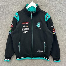 Yamaha Jacket Mens XL Black Petronas Racing Full Zip Race Team Fleece Coat Y2K