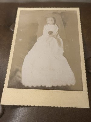 antique post mortem photo Cabinet Card Baby