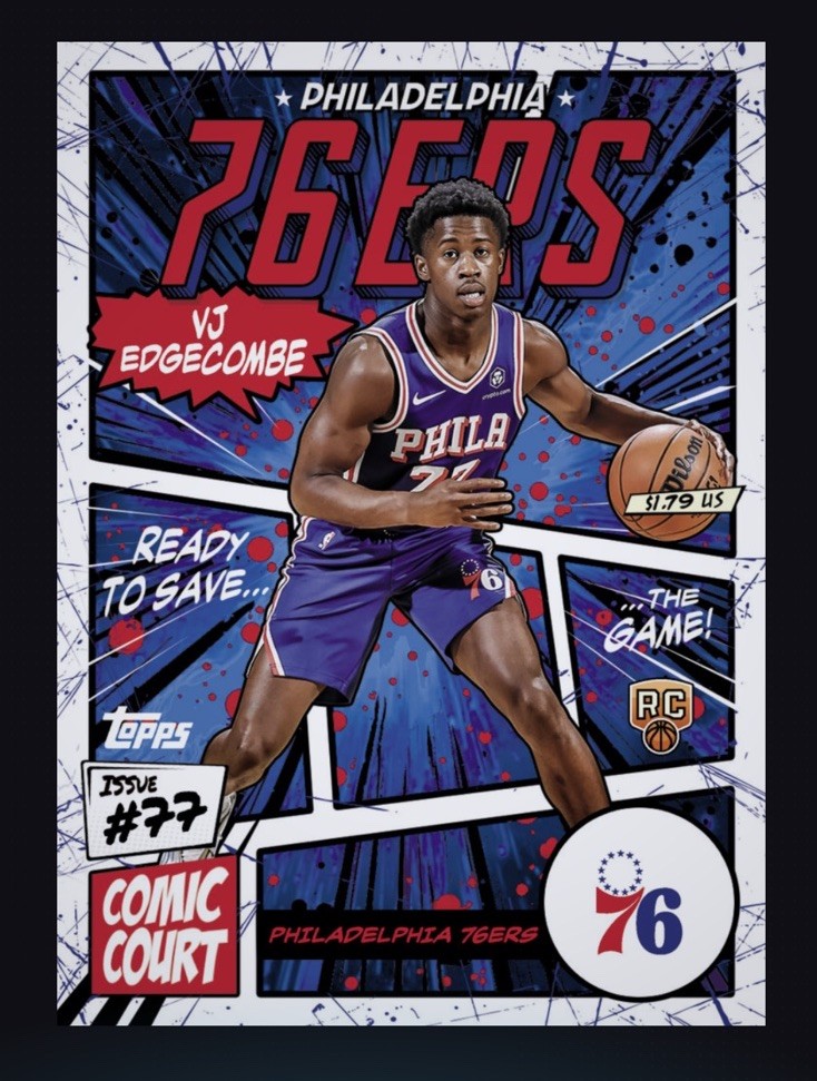 2025-26 Topps Basketball Comic Court Rookie- VJ EDGECOMBE (TOPPS NBA DigitaICard