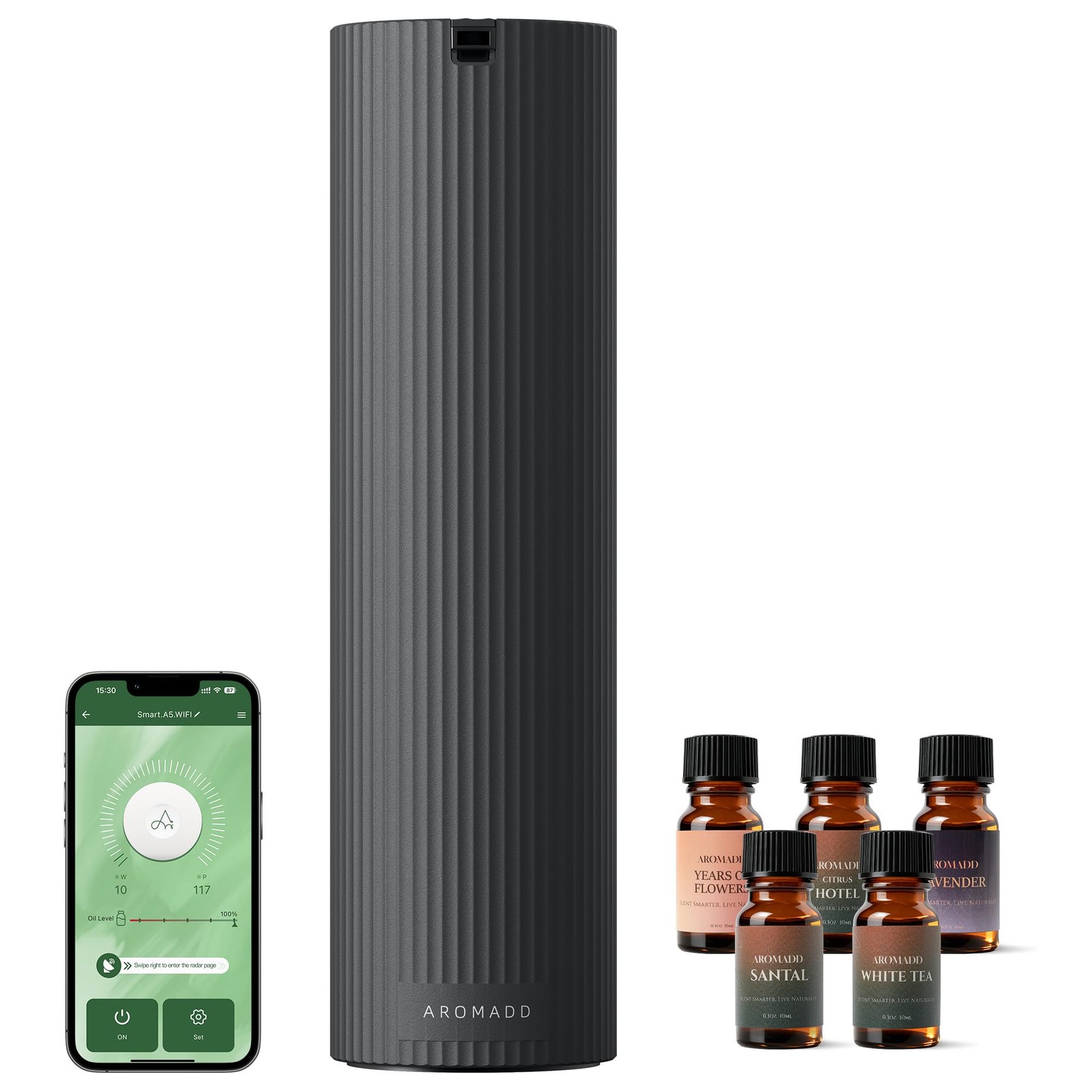 Scent Diffuser Starter Kit – Waterless Essential Oil Diffuser for Home, 1500 ...