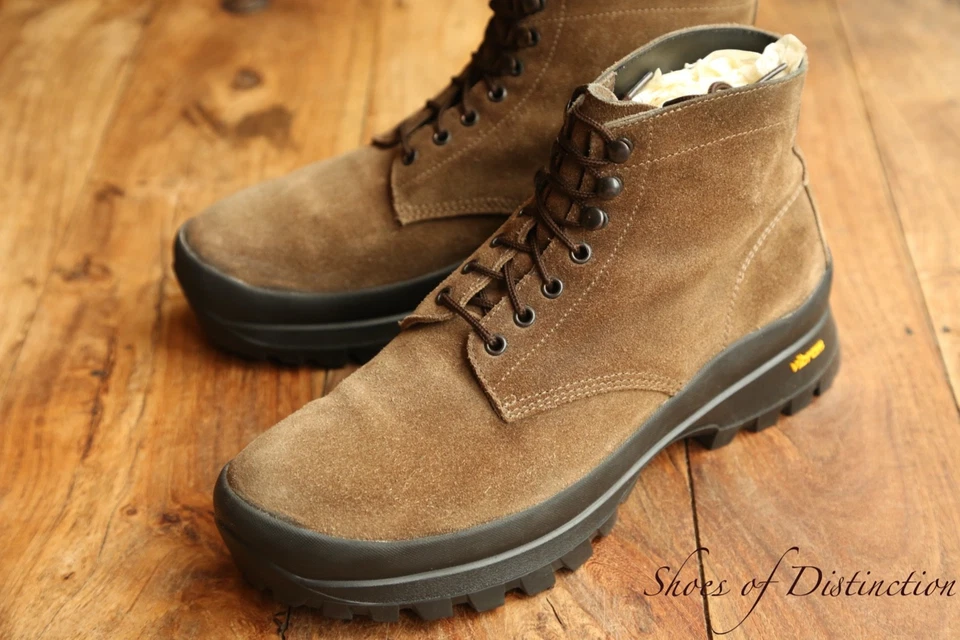 Bottes à lacets derby en daim marron Bottega Veneta hommes UK 10 US 11 EU 44 - Photo 1/4