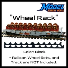 Wheel Rack - Flat Car Load - HO Scale - Black