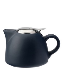Barista Porcelain Style unique serving Matt Navy Teapot 15oz (45cl)  Box of 6