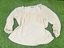 Chenault Vintage Y2K 2000s Top Boho Bell Sleeve Boho Fairy Whimsigoth Medium