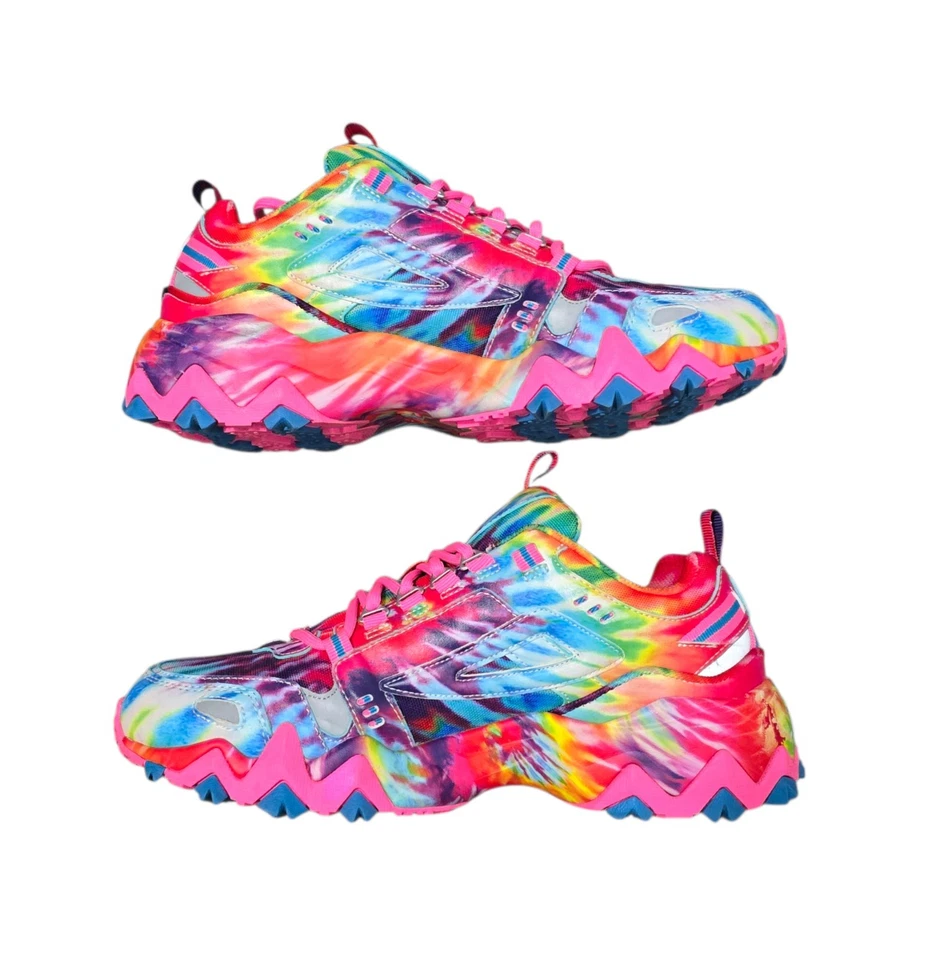 Fila Oakmont Zapatillas Trail Mujer Talla 9.5 Arco Iris Tie Dye Zapatos  Foto 4 de 4