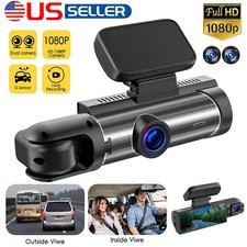 1080P F I Video Recorder Camera G-Sensor Dual Lens Car DVR Dash Cam w/ 32GB Card