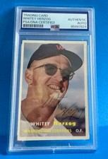 1957 Topps Whitey Herzog #29 PSA Auto Cardinals HOF Legend Rookie Card. rookie card picture