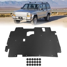 For Jeep Cherokee 1984-2001 Hood Insulation Pad 12 Wclips Low Profile Black