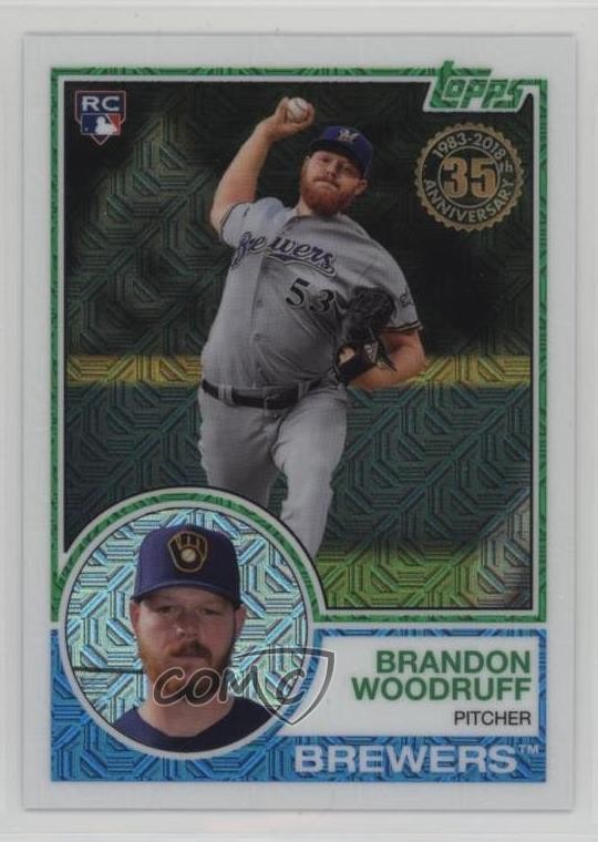 2018 Topps Silver Pack 1983 Design Chrome Series 1 Brandon Woodruff #4 7zn