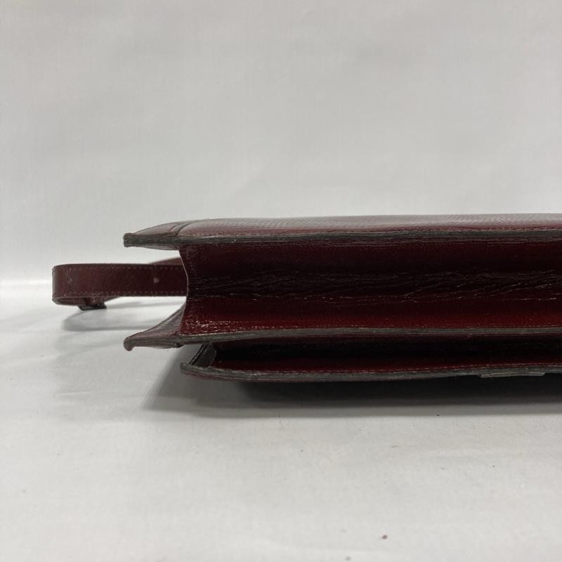 Autentica pochette a tracolla YVES SAINT LAURENT 2 vie pelle bordeaux rosso 0164N