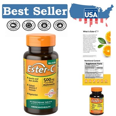 Ester C 500 Tablets with Citrus Bioflavonoids    Immune Support, 90 Count