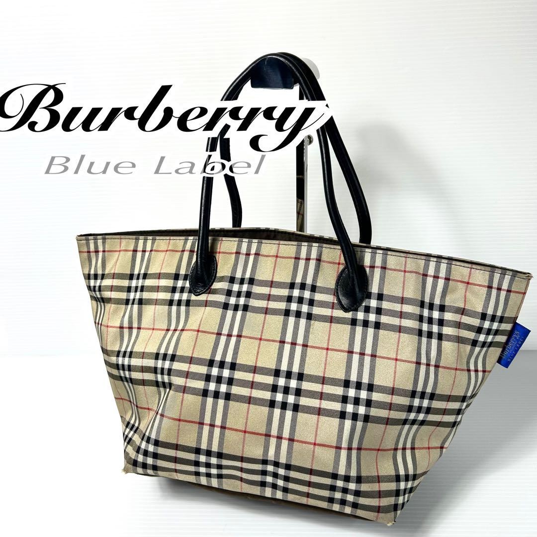 BURBERRY ブルーレーベル Burberry Blue label tote bag Nova check A4 boat shape | eBay