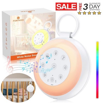 White Noise Machine Weißes Rauschgerät mit 24 Geräuschen Nachtlicht Schlafhilfe